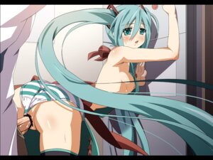 Rating: Explicit Score: 0 Tags: 1boy 1girl 1girls against_wall apron aqua_eyes aqua_hair areolae ass bar_censor blush breasts censored clothing_aside doggy_style female hatsune_miku hetero kaito_(vocaloid) letterboxed long_hair looking_back male medium_breasts nearly_naked_apron nipples open_mouth panties panties_aside partial_male penis pussy rule34 scribble_censor sex sex_from_behind shin'ya_(nanp) sideboob solo_focus striped striped_panties sweat thighhighs tied_hair twintails underwear vaginal vaginal_penetration very_long_hair vocaloid zettai_ryouiki User: bunchy7s