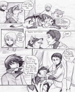 Rating: Safe Score: 0 Tags: ambiguous_gender canid canine canis comic coop_(wrng) dialogue digitigrade e621 english_text feral graphite_(artwork) greyscale group human male mammal monochrome natsume_(wrng) natsumewolf oz_(wrng) quadruped rikku tail text traditional_media_(artwork) wolf wolf's_rain wolf's_rain_next_generation User: bunchy7s