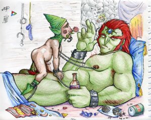 Rating: Explicit Score: 0 Tags: 2005 2006 anal anal_penetration bara bdsm bdsm_gear bondage boner chained chains cookie cutelucca erection fantasy ganondorf ganondorf_(ocarina_of_time) gay green_skin huge_cock majora's_mask male male/male male_only multiple_boys multiple_males nintendo nude ocarina_of_time paper_drawing penis penis_size_difference pubic_hair red_hair rose_in_mouth rule34 seris_(artist) simple_background size_difference the_legend_of_zelda tingle toys yaoi User: bunchy7s