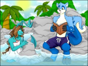 Rating: Safe Score: 0 Tags: 2012 3_toes 4_fingers 5_fingers aisha_(neopets) akane-the-fox antennae_(anatomy) anthro anthrofied aquatic barefoot black_border blue_body blue_fur blue_skin book border brown_hair claws clothed clothing day digitigrade dress duo e621 feet felid female fin fingers fur green_eyes hair holding_book holding_object humanoid_hands jewelry long_hair looking_at_another lutari male mammal maraquan_neopet merfolk mustelid necklace neopet_(species) neopets open_mouth outside partially_submerged plant rock rocky_shore seashell shell sitting sky smile split_form sun swimming_trunks swimwear tail tail_fin toes topless tree water white_body white_fur User: bunchy7s