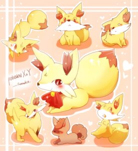 Rating: Safe Score: 0 Tags: ambiguous_gender azuma_minatsu bell blush canid canine digital_media_(artwork) duo e621 fennekin feral fur generation_1_pokemon generation_6_pokemon heart_symbol looking_at_viewer mammal multi_tail nintendo open_mouth outline pink_theme pokemon pokemon_(species) red_eyes ribbons smile solo_focus tail tongue vulpix white_body white_fur yellow_body yellow_fur User: bunchy7s