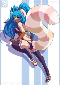 Rating: Questionable Score: 0 Tags: 2013 4_toes abstract_background accessory anthro blue_hair bow_(feature) bow_accessory bow_ribbon cel_shading claws clothing digital_media_(artwork) digitigrade e621 feet female fluffy fluffy_tail hair hair_accessory hair_bow hair_ribbon hindpaw lapres legwear lingerie long_hair looking_at_viewer looking_back mammal pawpads paws peaches_(lapres) procyonid raccoon ribbons shaded simple_background solo stockings tail toes User: bunchy7s