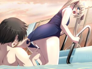 Rating: Explicit Score: 0 Tags: assisted_exposure blonde_hair blue_eyes blush censored chainlink_fence copyright_request female fence from_below getting_out_of_pool long_hair looking_at_pussy nishiyama_maruta one-piece_swimsuit open_mouth pool pool_ladder poolside pussy rule34 school_swimsuit sweatdrop swimsuit swimsuit_aside tied_hair twintails User: bunchy7s