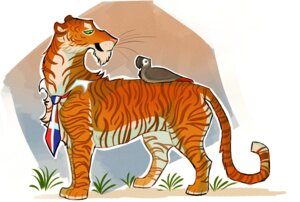 Rating: Safe Score: 0 Tags: 2012 accessory african_grey afrotropical_parrot ambiguous_gender avian beak bird digitigrade duo e621 felid feral green_eyes hoot_(artist) mammal necktie pantherine parrot quadruped tail tiger toony true_parrot User: bunchy7s