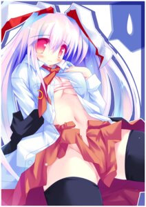 Rating: Questionable Score: 0 Tags: ai_takurou animal_ears blush bunny_ears female midriff no_panties open_clothes open_shirt pink_hair reisen_udongein_inaba rule34 shirt solo thighhighs touhou white_hair User: bunchy7s