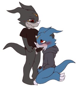 Rating: Explicit Score: 0 Tags: alternate_color anthro balls bandai_namco blue_body blue_skin bluevmon blush bottomless clothed clothing darkmon_(ryodramon) digimon digimon_(species) duo e621 erection fan_character feline-fattale fellatio genitals hi_res hoodie male male/male male_penetrated male_penetrating male_penetrating_male masturbation oral oral_penetration penetration penile penile_masturbation penis sex simple_background topwear veemon User: bunchy7s