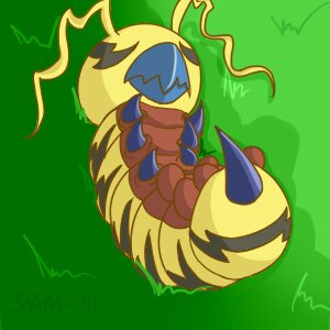 Rating: Safe Score: 0 Tags: 1:1 2011 ambiguous_gender arthropod bandai_namco beak delstimpson digimon digimon_(species) e621 facial_markings feral grass head_markings insect kunemon larva low_res lying markings on_back plant sleeping solo stinger yellow_body User: bunchy7s
