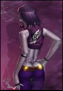 Rating: Explicit Score: 0 Tags: 1girls areolae backboob belt breasts cameltoe cigarette dc dc_comics female fishnet_gloves goth hourglass_figure jeans looking_back nipples punk purple_hair pussy rachel_roth raven_(dc) rule34 shirt_lift smoking smooth_skin solo tattoo teen_titans tight_clothes tight_pants tramp_stamp yonami User: bunchy7s