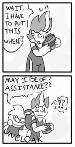 Rating: Questionable Score: 0 Tags: awesomenauts blush catti clothing comic dress e621 english_text exclamation_point eye_patch eyewear female human interrobang leon_chameleon male mammal monochrome not_furry question_mark raelynn_(awesomenauts) shocked simple_background text white_background User: bunchy7s