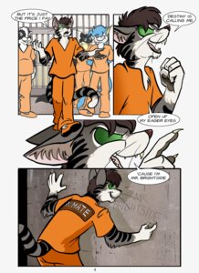 Rating: Safe Score: 0 Tags: 2010 anthro bars claws clothing comic dialogue domestic_cat drip_(jack) e621 english_text eyewear felid feline felis glasses green_eyes gulonine hi_res inmates_clothing jack_(webcomic) jack_salem jumpsuit lyrics male mammal marten mr._brightside mustelid musteline orange_clothing orange_jumpsuit prison prison_bars prison_cell roz_gibson sable_(marten) stripes tail teeth text the_killers User: bunchy7s