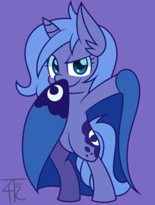 Rating: Safe Score: 0 Tags: blue_and_white blue_body blue_eyes blue_fur blue_hair cape clothing cutie_mark e621 equid equine female feral friendship_is_magic fur hair hasbro hi_res horn long_hair looking_at_viewer mammal monochrome my_little_pony mythological_creature mythological_equine mythology princess_luna_(mlp) smile solo unicorn wildberry-poptart young young_feral User: bunchy7s