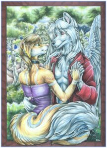 Rating: Safe Score: 0 Tags: 2009 anthro blush canid canine canis cockiestspaniel collar duo e621 eye_contact feathered_wings feathers female forest fox hug laanimes looking_at_another male mammal outside plant romantic romantic_ambiance romantic_couple tail tree wings wolf wood User: bunchy7s