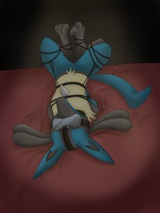 Rating: Questionable Score: 0 Tags: 3:4 anthro bdsm black_body black_fur blindfold blue_body blue_fur bondage bound canid canine e621 featureless_crotch fur generation_4_pokemon hands_behind_back hi_res kuro-no-yuki_(artist) lucario male mammal nintendo pokemon pokemon_(species) solo submissive submissive_male tail yellow_body yellow_fur User: bunchy7s
