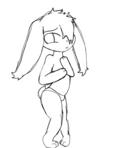 Rating: Questionable Score: 0 Tags: anthro biped clothing e621 lagomorph leporid male mammal monochrome rabbit shy simple_background sketch solo standing underwear unfinished vivia_(artist) white_background young young_anthro young_male User: bunchy7s