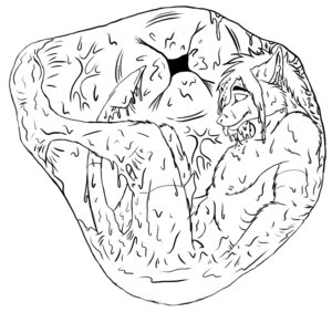 Rating: Explicit Score: 0 Tags: ambiguous_gender anthro balls biped black_and_white bodily_fluids canid canine canis cock_vore cum cum_vore digestion dissolving e621 erection fatal_vore firewolf genital_fluids genitals imminent_death internal lying male male/ambiguous mammal melting monochrome nude on_back penile penis pyro_(phirewuffie) razor231 size_difference solo tail tongue tongue_out vore wolf User: bunchy7s
