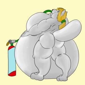 Rating: Safe Score: 0 Tags: 1:1 ambiguous_gender anthro blonde_hair butt canid canine canis domestic_dog e621 gas_tank hair hose hose_inflation inflation mammal ponytail simple_background solo tube unknown_artist User: bunchy7s