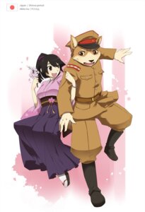 Rating: Safe Score: 0 Tags: akita anthro asian_clothing blush bottomwear canid canine canis clothing domestic_dog duo e621 east_asian_clothing female flag flower hakama human japan japanese_clothing kimono kubikitsune male mammal obi obijime plant spitz uniform User: bunchy7s