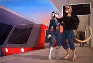 Rating: Safe Score: 0 Tags: 2014 anthro backpack canid canine canis clothed clothing cougar dalmatian detailed_background digital_media_(artwork) domestic_dog duo e621 eyewear felid feline female glasses heart_symbol male mammal romantic romantic_couple standing tazara train val_aikens vehicle wolfy-nail User: bunchy7s