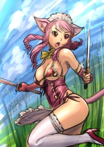 Rating: Questionable Score: 0 Tags: animal_humanoid apron armwear big_breasts bikini breasts cat_humanoid cat_tail clothed clothing dual_wielding e621 elbow_gloves felid felid_humanoid feline feline_humanoid female fingerless_gloves footwear gloves hair handwear high_heels holding_melee_weapon holding_object holding_sword holding_weapon humanoid legwear long_hair maid_headdress maid_uniform mammal mammal_humanoid melee_weapon open_mouth pink_hair red_eyes shoes side-tie_bikini side-tie_clothing solo string_bikini swimwear sword tail thigh_highs tied_bikini tied_clothing tight_clothing two-piece_swimsuit ueyama_michirou uniform waist_apron weapon white_clothing white_legwear User: bunchy7s