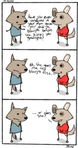 Rating: Safe Score: 0 Tags: 2010 annoyed anthro brown_body brown_fur canid canine canis clothed clothing comic dialogue dipstick_ears domestic_dog dot_eyes duo e621 ear_markings english_text eye_contact fur half-closed_eyes hand_in_pocket hands_in_both_pockets humor implied_incest jinxed jjiinx_(character) looking_at_another male mammal markings multicolored_body multicolored_ears multicolored_fur narrowed_eyes open_mouth pockets shirt signature simple_background simple_eyes solid_circle_eyes standing stated_incest syynx tail tan_body tan_fur text topwear white_background white_body white_fur wolf User: bunchy7s