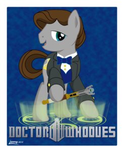 Rating: Safe Score: 0 Tags: 2013 antares67 blue_eyes border bottomless bow_(feature) bow_tie british_broadcasting_corporation brown_hair clothed clothing cutie_mark doctor_who doctor_whooves_(mlp) e621 earth_pony english_text equid equine feral friendship_is_magic fur grey_body grey_fur hair hasbro horse male mammal my_little_pony open_mouth pony smile solo sonic_screwdriver suit text white_border User: bunchy7s