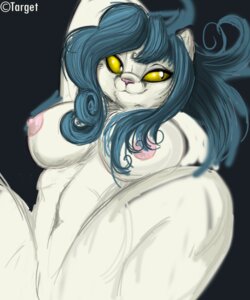 Rating: Explicit Score: 0 Tags: anthro biped black_background blue_hair breasts domestic_cat e621 felid feline felis female fur hair lying mammal nipples nude on_back pink_nipples pink_nose simple_background solo target_(artist) white_body white_fur User: bunchy7s
