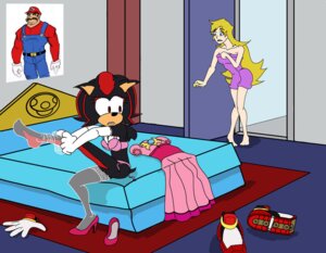 Rating: Questionable Score: 0 Tags: anthro black_body black_fur clothed clothing crossdressing crossover digital_media_(artwork) duo e621 eulipotyphlan female femboy fur glitched9700 hedgehog human male mammal mario_bros nintendo princess princess_peach royalty sega shadow_the_hedgehog sonic_the_hedgehog_(series) User: bunchy7s
