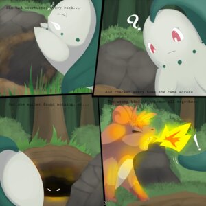 Rating: Safe Score: 0 Tags: 1:1 2010 alternating_focus base_two_layout canid canine chikorita colored comic conditional_dnp day detailed_background duo e621 english_text exclamation_point female feral fire four_frame_image generation_1_pokemon generation_2_pokemon insomniacovrlrd mammal multi_tail multiple_scenes nintendo outside panel_overlap pokemon pokemon_(species) question_mark red_eyes row_two_layout tail text toony vulpix User: bunchy7s