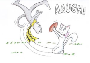Rating: Safe Score: 0 Tags: american_football ball bittersweet_candy_bowl charlie_brown ciffy domestic_cat duo e621 felid feline felis female gridiron_ball holding_ball holding_object khao_manee korat_cat lucy_(bcb) lucy_van_pelt male mammal mike_(bcb) parody peanuts_(comic) same_name sport tail User: bunchy7s
