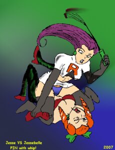 Rating: Explicit Score: 0 Tags: 2007 boots female female_only femdom human human_only jessebelle_(pokemon) jessie_(pokemon) marnerbroman multiple_females multiple_girls nintendo pokemon rule34 rumika_(pokemon) team_rocket yuri User: bunchy7s