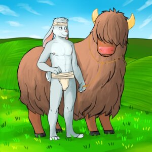 Rating: Safe Score: 0 Tags: 1:1 abs anthro bison blue_body blue_eyes blue_fur blue_hair bovid bovine brown_hair bulge clothed clothing cloud duo e621 feral fur genchi hair hi_res hooves lagomorph leash leporid male mammal muscular nipples outside pecs quadruped rabbit sky smile teeth topless underwear white_body white_fur User: bunchy7s