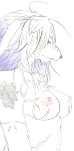 Rating: Questionable Score: 0 Tags: anthro areola black_nose breasts canid canine e621 female fur hair half-length_portrait highlights_(coloring) kemono looking_down mammal markings multicolored_hair nipple_dip nipples nude portrait purple_hair restricted_palette simple_background sindoll solo tattoo tuft two_tone_hair white_background white_hair User: bunchy7s