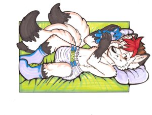 Rating: Questionable Score: 0 Tags: ageplay anthro bed biped brown_eyes canid canine clothed clothing diaper e621 familliar footwear fox furniture hair infantilism legwear lying male mammal multi_tail plushie roleplay short_hair smile socks solo tail wearing_diaper white_diaper young young_anthro User: bunchy7s