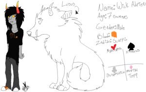 Rating: Safe Score: 0 Tags: alien alien_humanoid astrological_symbol black_hair canid clothed clothing e621 fan_character hair homestuck horn horned_humanoid humanoid lusus_naturae male mammal ms_paint_adventures piercing scorpio_(symbol) solo symbol teeth troll_(homestuck) vampire-goat western_zodiac western_zodiac_symbol wick_adrien User: bunchy7s
