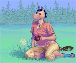 Rating: Safe Score: 0 Tags: anthro beverage biped capris clothed clothing coffee e621 equid equine female food hair hooves horse lima_(siyah) mammal outside ponytail sitting siyah smile solo unguligrade User: bunchy7s