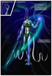Rating: Safe Score: 0 Tags: 2010 3_toes anthro anthrofied aura_(snowfyre) biped blue_body blue_fur breasts claws clothing e621 english_text feet female fur generation_2_pokemon hair hi_res legendary_pokemon long_hair melee_weapon nintendo pokemon pokemon_(species) pokemorph purple_hair shiny_pokemon snowfyre solo standing suicune sword text toe_claws toes weapon white_body white_fur User: bunchy7s