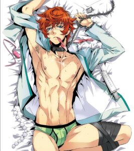 Rating: Questionable Score: 0 Tags: 1boy anal_beads armpit_hair belt blue_eyes blush bondage briefs bulge chained chains collar condom cum cum_on_body cum_on_upper_body egg_vibrator filled_condom green_underwear male male_only nipples on_bed open_clothes open_shirt orange_hair pillow prince_of_tennis rule34 sengoku_kiyosumi solo syringe toned toned_male underwear undressing used_condom vibrator yamada_3 User: bunchy7s