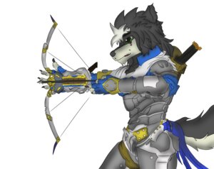Rating: Safe Score: 0 Tags: amthoam_mirage anthro armor arrow_(weapon) black_hair bow_(weapon) canid canine canis digital_media_(artwork) e621 facial_markings fur growling hair half-length_portrait head_markings holding_object holding_weapon johnovex long_hair male mammal markings portrait poxs quiver_(object) ranged_weapon simple_background solo teeth warrior weapon white_background white_hair wolf User: bunchy7s