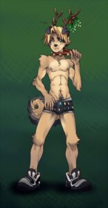 Rating: Questionable Score: 0 Tags: anthro antlers bell biped blush bulge canid canine clothing collar e621 footwear horn jbcoyote_(artist) kissing_bough kota_(character) looking_at_viewer male mammal mistletoe plant shoes solo underwear User: bunchy7s