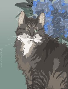 Rating: Safe Score: 0 Tags: ambiguous_gender darkstripe4ever digital_media_(artwork) digital_painting_(artwork) domestic_cat e621 felid feline felis feral flower green_eyes mammal one_eye_closed painting_(artwork) plant portrait solo three-quarter_portrait wink User: bunchy7s
