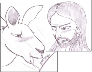 Rating: Explicit Score: 0 Tags: deity fellatio feral fur hair jesus_christ kangaroo male mammal marsupial oral pubes pubic_hair public_domain rule34 sketch tagme User: bunchy7s Rating: Explicit Score: 0 Tags: deity fellatio feral fur hair jesus_christ kangaroo male mammal marsupial oral pubes pubic_hair public_domain rule34 sketch tagme User: bunchy7s