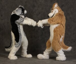 Rating: Questionable Score: 0 Tags: anthro bone canid canine clothing costume duo e621 fist_bump fursuit gesture grandfathered_content grey_background male mammal photo real simple_background standing tail unknown_artist User: bunchy7s Rating: Questionable Score: 0 Tags: anthro bone canid canine clothing costume duo e621 fist_bump fursuit gesture grandfathered_content grey_background male mammal photo real simple_background standing tail unknown_artist User: bunchy7s