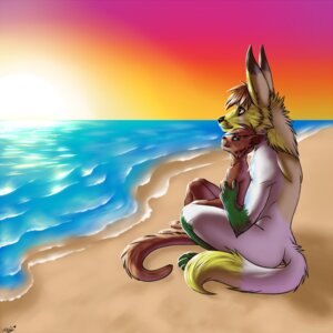 Rating: Safe Score: 0 Tags: 1:1 anthro beach blue_eyes breasts canid canine detailed_background dhari duo e621 felid female fennec_fox fox hi_res kiara_(character) linkabell love male male/female mammal outside romantic romantic_ambiance romantic_couple sand sea seaside sky summer sunset tail true_fox water yellow_eyes User: bunchy7s