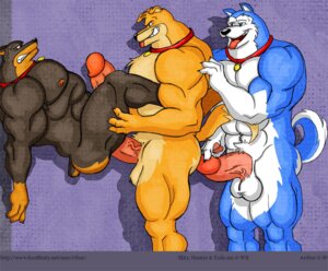 Rating: Explicit Score: 0 Tags: abs anthro balls big_balls big_penis blitz_(road_rovers) canine exile_(road_rovers) fur furry furry_only furry_tail humanoid_penis hunter_(road_rovers) male male_only multiple_males muscular muscular_male no_humans pecs penis road_rovers rule34 sex side_view tail yaoi User: bunchy7s