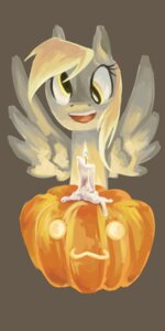 Rating: Safe Score: 0 Tags: 1:2 :3 amber_eyes blonde_hair candle derp_eyes derpy_hooves_(mlp) e621 equid equine feathered_wings feathers female feral food friendship_is_magic fruit grey_body grey_feathers hair halloween happy hasbro hi_res holidays jack-o'-lantern looking_at_viewer mammal my-magic-dream my_little_pony mythological_creature mythological_equine mythology pegasus plant pumpkin solo wings User: bunchy7s