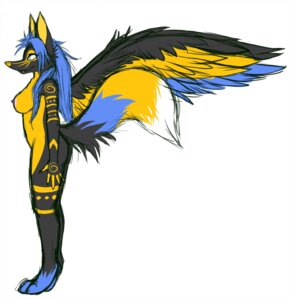 Rating: Questionable Score: 0 Tags: 2012 anthro black_body black_feathers black_fur blue_body blue_feathers blue_fur candyfoxy canid canine digital_media_(artwork) e621 feathered_wings feathers female fox fur hair hi_res long_hair mammal markings solo tail wings yellow_body yellow_fur User: bunchy7s Rating: Questionable Score: 0 Tags: 2012 anthro black_body black_feathers black_fur blue_body blue_feathers blue_fur candyfoxy canid canine digital_media_(artwork) e621 feathered_wings feathers female fox fur hair hi_res long_hair mammal markings solo tail wings yellow_body yellow_fur User: bunchy7s