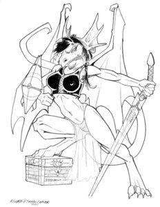 Rating: Questionable Score: 0 Tags: 2001 4_toes anthro ashara biped black_and_white breasts claws clothed clothing dragon e621 feet female holding_melee_weapon holding_object holding_sword holding_weapon looking_at_viewer melee_weapon membrane_(anatomy) membranous_wings monochrome mythological_creature mythological_scalie mythology nipple_outline non-mammal_breasts paul_defenbaugh scales scalie shield simple_background solo standing step_pose sword tail toe_claws toes warrior weapon white_background wings User: bunchy7s