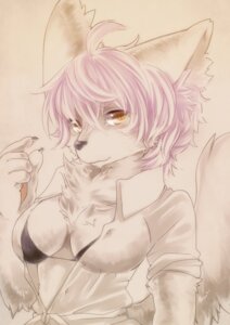 Rating: Safe Score: 0 Tags: amber_eyes anthro bra breasts canid canine chest_tuft cleavage clothed clothing e621 female fur kemono looking_at_viewer mammal mofuaki solo tail tuft underwear User: bunchy7s