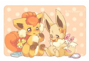 Rating: Safe Score: 0 Tags: accessory ambiguous_gender black_eyes book bow_ribbon brown_body brown_eyes brown_fur canid canine doll duo e621 eevee eeveelution fennekin feral fur generation_1_pokemon generation_6_pokemon hair_accessory hair_bow hair_ribbon mammal mirror multi_tail nintendo open_mouth pawpads paws pokemon pokemon_(species) ribbons smile sylveon tail tongue vulpix わ/た/ぼ！し！ User: bunchy7s