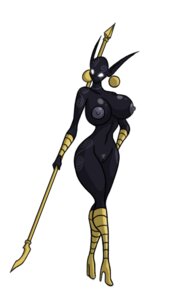 Rating: Questionable Score: 0 Tags: bald big_breasts black_body black_skin breasts dark_elf e621 elf female glowing glowing_eyes high_heels humanoid large_breasts long_ears lordstevie mythology naked_footwear nipples non-mammal_nipples not_furry pointy_ears rule34 simple_background solo svartalfar weapon white_background User: bunchy7s